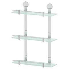 Полка 3-х ярусная ARTWELLE Harmonie 40 cm 400x556x138 мм матовое стекло, хром Полка 3-х ярусная ARTWELLE Harmonie 40 cm 400x556x138 мм матовое стекло, хром