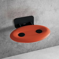 Сиденье складное универсальное для душа RAVAK OVO-P II-ORANGE/BLACK B8F0000058 Сиденье складное универсальное для душа RAVAK OVO-P II-ORANGE/BLACK B8F0000058