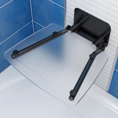 Сиденье складное универсальное для душа RAVAK OVO-B II-CLEAR/BLACK B8F0000059 Сиденье складное универсальное для душа RAVAK OVO-B II-CLEAR/BLACK B8F0000059