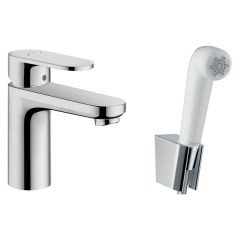 Смеситель для раковины с гигиеническим душем HANSGROHE Vernis Bland 100 хром глянцевый 71215000 Смеситель для раковины с гигиеническим душем HANSGROHE Vernis Bland 100 хром глянцевый 71215000