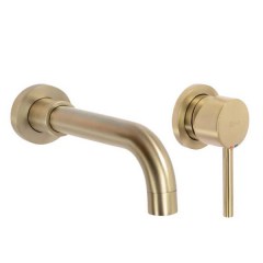 Смеситель для раковины встраиваемый REA Lungo long 185 мм Gold Mat REA-B4109 Смеситель для раковины встраиваемый REA Lungo long 185 мм Gold Mat REA-B4109