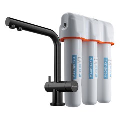 Комплект смеситель для кухни OMOIKIRI Nagano с фильтром Pure drop Lite-GM сталь вороненая Комплект смеситель для кухни OMOIKIRI Nagano с фильтром Pure drop Lite-GM сталь вороненая