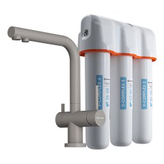 Комплект смеситель для кухни OMOIKIRI Nagano P с фильтром Pure drop Lite-GR Leningrad grey Комплект смеситель для кухни OMOIKIRI Nagano P с фильтром Pure drop Lite-GR Leningrad grey