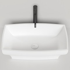 Раковина на столешницу SALINI Gloria 04 S-Stone 600х380х150 мм белый матовый 1102204M Раковина на столешницу SALINI Gloria 04 S-Stone 600х380х150 мм белый матовый 1102204M
