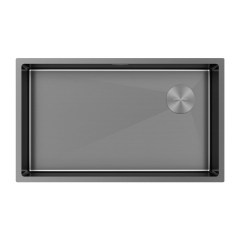 Мойка для кухни PAULMARK Next-Skew 74 UNI 440х740х200 мм вороненая сталь PM887444-GM Мойка для кухни PAULMARK Next-Skew 74 UNI 440х740х200 мм вороненая сталь PM887444-GM