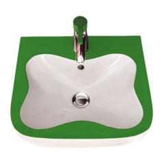 Мини-раковина детская LAUFEN Florakids 450х410х150 мм белая-зеленая 8.1503.1.072.104.1 Мини-раковина детская LAUFEN Florakids 450х410х150 мм белая-зеленая 8.1503.1.072.104.1