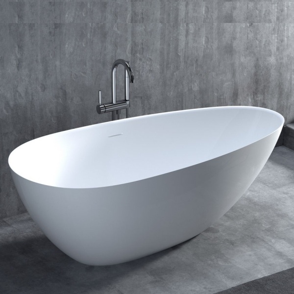 Ванна из искусственного камня SALINI Paola S-Stone 1600х770х570 мм белый матовый 101511SM Ванна из искусственного камня SALINI Paola S-Stone 1600х770х570 мм белый матовый 101511SM