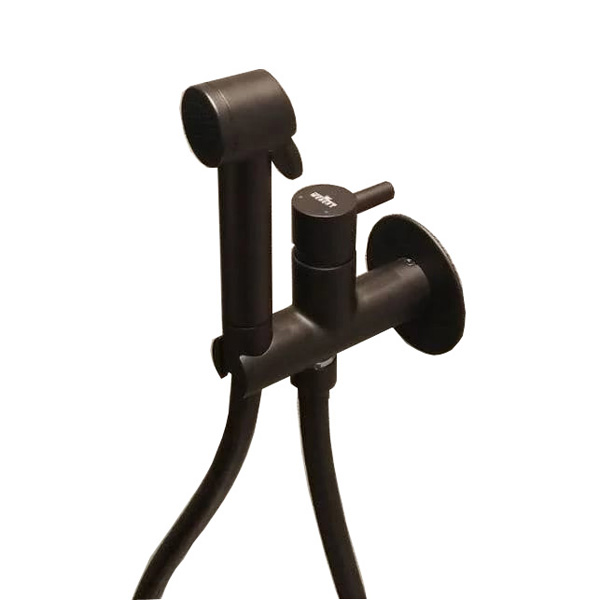 Гигиенический душ встраиваемый со смесителем WEBERT Elio черный матовый EL870303560PVC Гигиенический душ встраиваемый со смесителем WEBERT Elio черный матовый EL870303560PVC