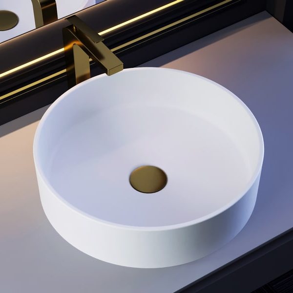 Раковина на столешницу SALINI Armonia 02 S-Stone 450x450x150 мм белый матовый 130112SM Раковина на столешницу SALINI Armonia 02 S-Stone 450x450x150 мм белый матовый 130112SM