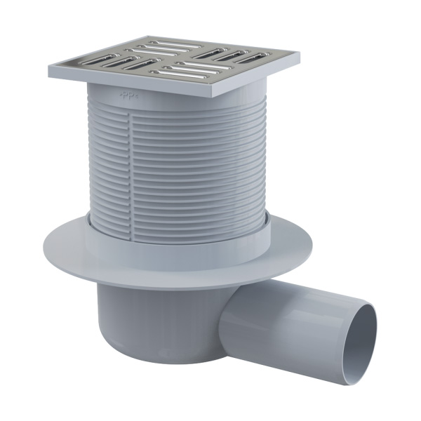 Трап для душа с решеткой ALCAPLAST 100x100 D50 мм APV1 Трап для душа с решеткой ALCAPLAST 100x100 D50 мм APV1