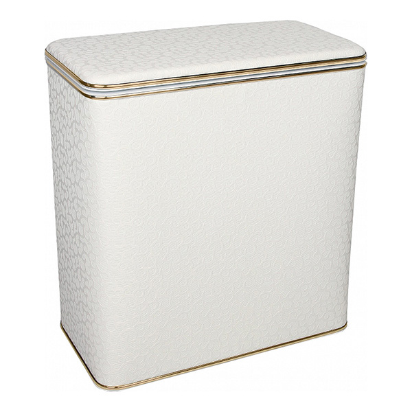 Корзина для белья CAMEYA Flower средняя белая/золото FWG-M Корзина для белья CAMEYA Flower средняя белая/золото FWG-M