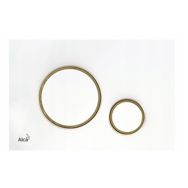 Клавиша для инсталляции ALCAPLAST Thin белый золото M775 Клавиша для инсталляции ALCAPLAST Thin белый золото M775