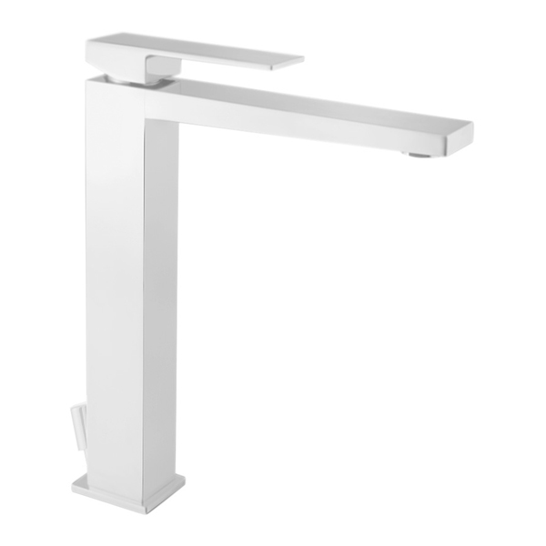 Смеситель для раковины высокий WEBERT Pegaso белый матовый Смеситель для раковины высокий WEBERT Pegaso белый матовый