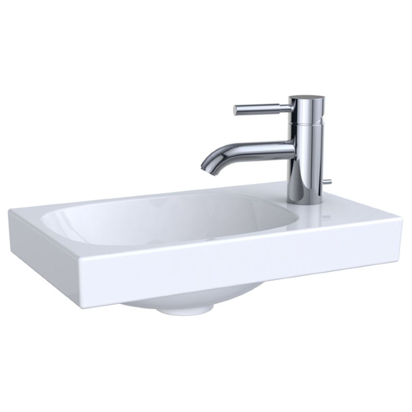 Раковина GEBERIT Acanto 400x250 мм отверстие под смеситель справа 500.635.01.02 Раковина GEBERIT Acanto 400x250 мм отверстие под смеситель справа 500.635.01.02