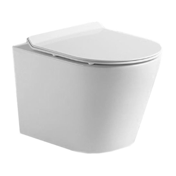 Унитаз подвесной безободковый CERAMALUX SoftClose цвет белый B2330 Унитаз подвесной безободковый CERAMALUX SoftClose цвет белый B2330