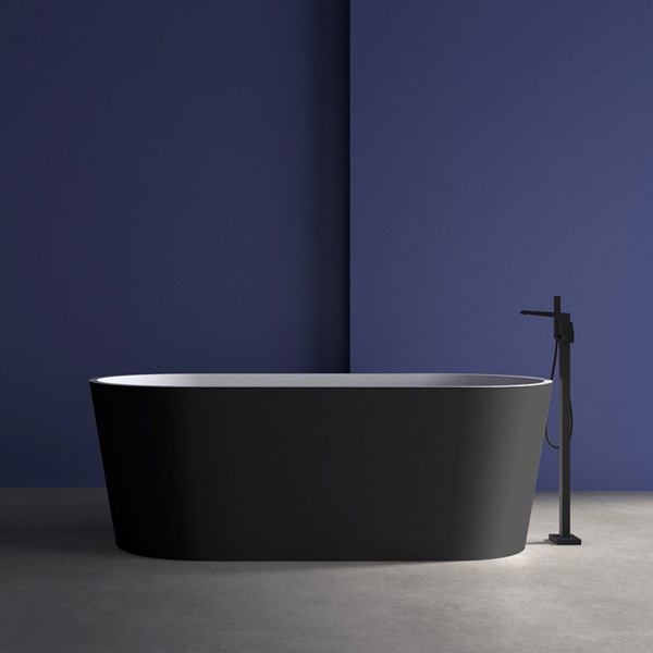 Ванна акриловая свободностоящая ABBER 1700х800х600 мм черный матовый/белый AB9209MB Ванна акриловая свободностоящая ABBER 1700х800х600 мм черный матовый/белый AB9209MB