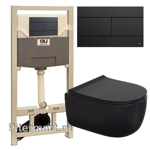 Комплект инсталляция OLI 120 ECO Sanitarblock Slim с унитазом BERGES Ego 49 см SoftClose Комплект инсталляция OLI 120 ECO Sanitarblock Slim с унитазом BERGES Ego 49 см SoftClose