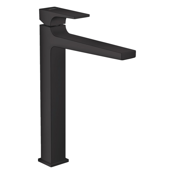 Смеситель для раковины высокий HANSGROHE Metropol черный матовый 32512670 Смеситель для раковины высокий HANSGROHE Metropol черный матовый 32512670