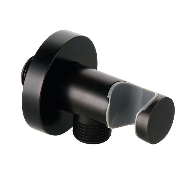 Подсоединение для шланга с держателем душа KLUDI черный матовый 6054739-00 Подсоединение для шланга с держателем душа KLUDI черный матовый 6054739-00