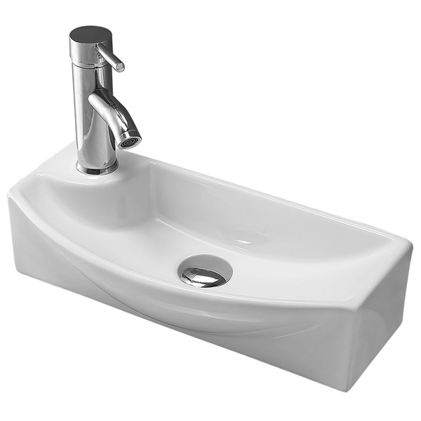 Раковина подвесная SANTILINE 455х220х130 мм отверстие слева SL-2013R Раковина подвесная SANTILINE 455х220х130 мм отверстие слева SL-2013R