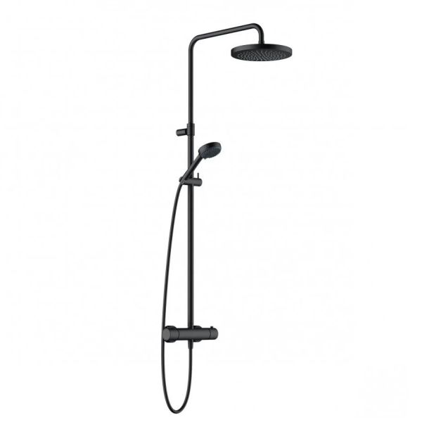 Душевая система KLUDI Logo Dual Shower System черный матовый 6808239-00 Душевая система KLUDI Logo Dual Shower System черный матовый 6808239-00