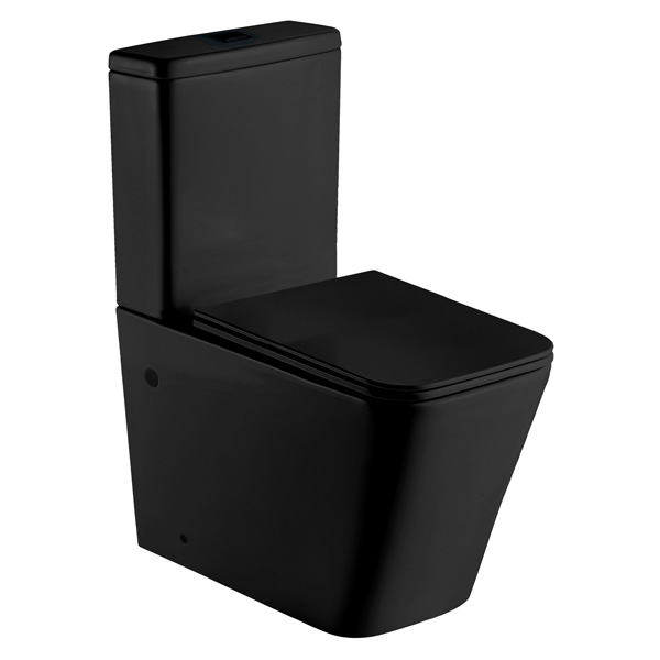 Унитаз компакт безободковый SANTILINE SoftClose 650х375х840 мм черный матовый SL-5017MB Унитаз компакт безободковый SANTILINE SoftClose 650х375х840 мм черный матовый SL-5017MB