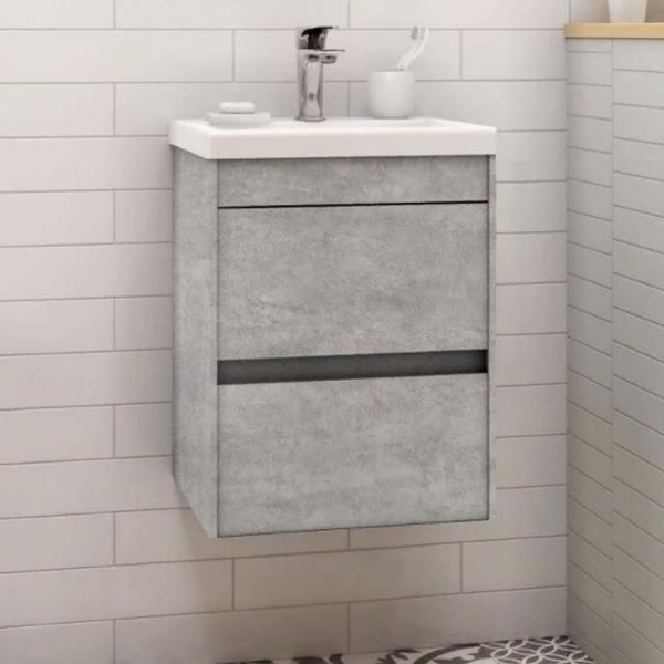 Тумба под раковину ART and MAX Family 400х350х500 мм Cemento Veneto Family-400-2C-SO-CV Тумба под раковину ART and MAX Family 400х350х500 мм Cemento Veneto Family-400-2C-SO-CV