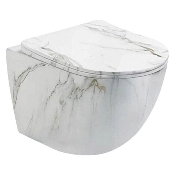 Унитаз подвесной безободковый SANTILINE SoftClose 480х360х370 мм SL-5005MRB Унитаз подвесной безободковый SANTILINE SoftClose 480х360х370 мм SL-5005MRB