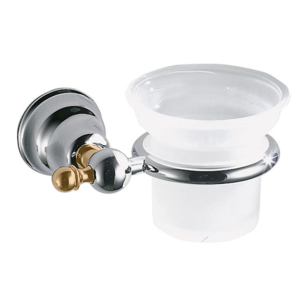 Стакан настенный INDA Raffaella хром-золото A32100CD21 Стакан настенный INDA Raffaella хром-золото A32100CD21