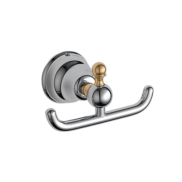 Крючок двойной INDA Raffaella хром-золото A32200CD Крючок двойной INDA Raffaella хром-золото A32200CD