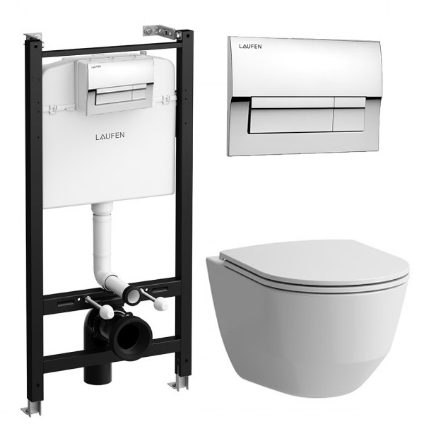 Инсталляция LAUFEN Pro с безободковым унитазом Pro Rimless Инсталляция LAUFEN Pro с безободковым унитазом Pro Rimless