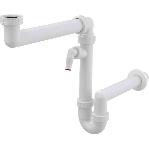 Сифон для кухонной мойки экономящий пространство ALCAPLAST A872P Сифон для кухонной мойки экономящий пространство ALCAPLAST A872P