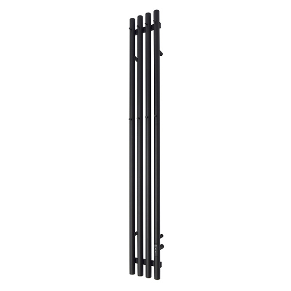Полотенцесушитель электрический GROIS Quartet GR-135 180х1500 П2 R black mat Полотенцесушитель электрический GROIS Quartet GR-135 180х1500 П2 R black mat