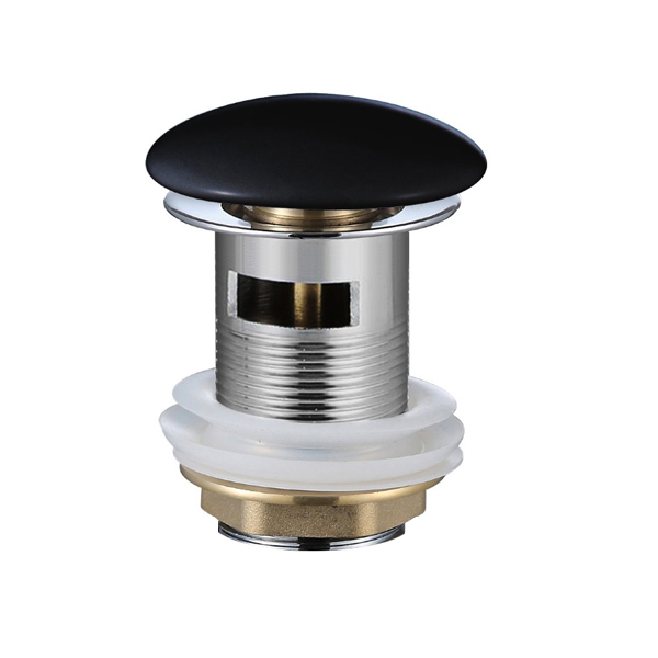 Донный клапан для раковин с переливом SANTILINE черный матовый SL-111 Донный клапан для раковин с переливом SANTILINE черный матовый SL-111
