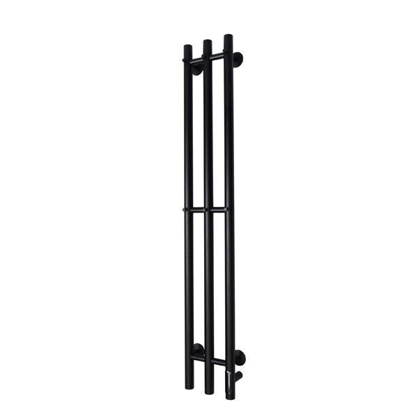 Полотенцесушитель электрический GROIS TRIO GR-138 190х1200 П3 R Black mat Полотенцесушитель электрический GROIS TRIO GR-138 190х1200 П3 R Black mat