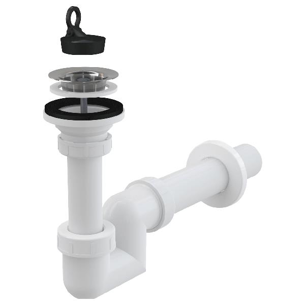 Сифон для биде/раковины с решеткой ALCAPLAST белый A412-DN40 Сифон для биде/раковины с решеткой ALCAPLAST белый A412-DN40