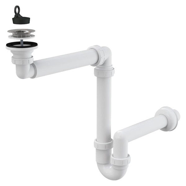 Сифон для раковины экономящий пространство с решеткой ALCAPLAST A413 Сифон для раковины экономящий пространство с решеткой ALCAPLAST A413