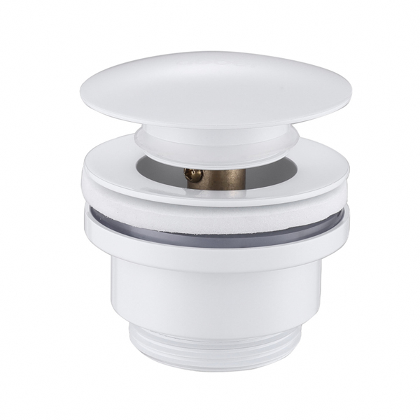 Донный клапан для раковины без перелива ABBER клик-клак AF0011W Донный клапан для раковины без перелива ABBER клик-клак AF0011W