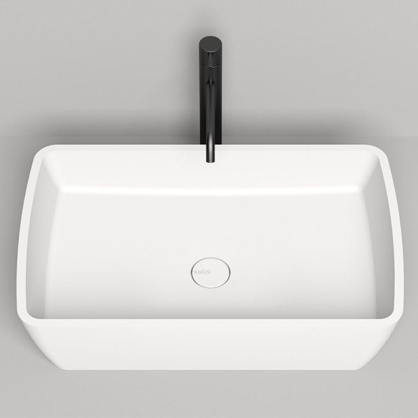 Раковина из искусственного камня на столешницу SALINI Gloria 11 S-Stone 650х400х145 мм белый матовый 1102212M Раковина из искусственного камня на столешницу SALINI Gloria 11 S-Stone 650х400х145 мм белый матовый 1102212M