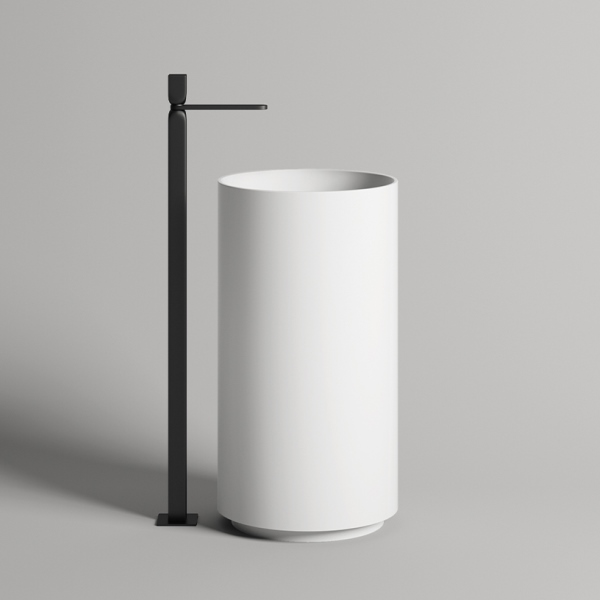 Раковина напольная SALINI Armonia 01 450x450x850 мм S-Sense белый глянцевый 130111G Раковина напольная SALINI Armonia 01 450x450x850 мм S-Sense белый глянцевый 130111G