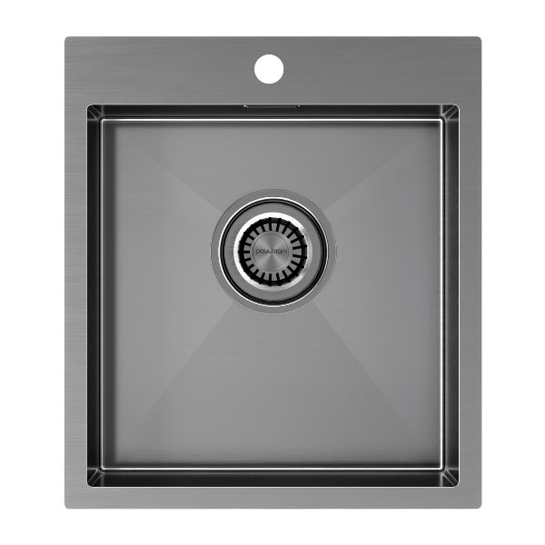 Мойка для кухни PAULMARK Velten 45 510х450х200 мм вороненая сталь PM804551-GM Мойка для кухни PAULMARK Velten 45 510х450х200 мм вороненая сталь PM804551-GM