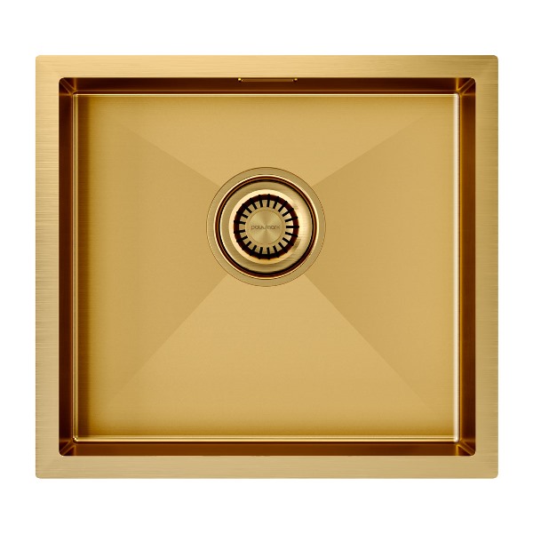 Мойка для кухни PAULMARK Aller 48 UNI 440х480х200 мм золото брашированное PM804844-BG Мойка для кухни PAULMARK Aller 48 UNI 440х480х200 мм золото брашированное PM804844-BG