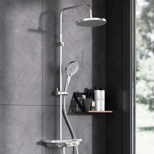 Душевая система с термостатическим смесителем DAMIXA Apollo 235 хром глянцевый 947760000 Душевая система с термостатическим смесителем DAMIXA Apollo 235 хром глянцевый 947760000