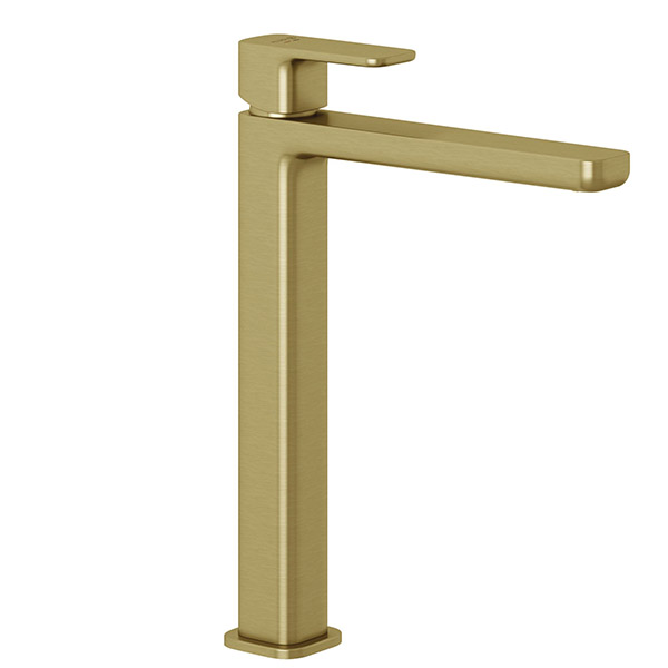 Смеситель для раковины высокий KLUDI Renon 240 мм золото брашированное 42298N075 Смеситель для раковины высокий KLUDI Renon 240 мм золото брашированное 42298N075