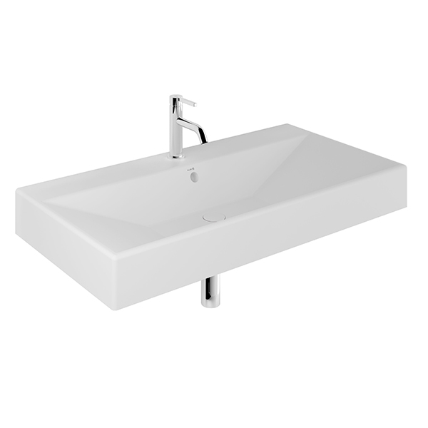 Раковина керамическая KLUDI Resa 1010x500 мм белый матовый 59WW10153 Раковина керамическая KLUDI Resa 1010x500 мм белый матовый 59WW10153