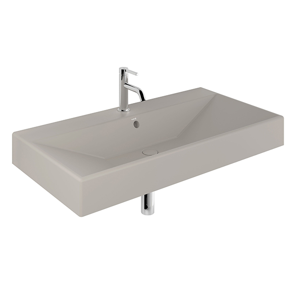 Раковина керамическая KLUDI Resa 1010x500 мм светло-серый матовый 59WW101O2 Раковина керамическая KLUDI Resa 1010x500 мм светло-серый матовый 59WW101O2