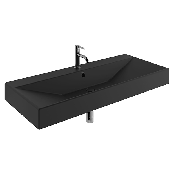 Раковина керамическая KLUDI Resa 1210x500 мм черный матовый 59WW12139 Раковина керамическая KLUDI Resa 1210x500 мм черный матовый 59WW12139