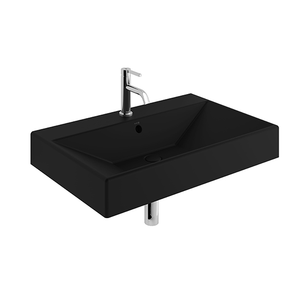Раковина керамическая KLUDI Resa 810x500 мм черный матовый 59WW8139 Раковина керамическая KLUDI Resa 810x500 мм черный матовый 59WW8139