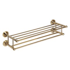 Полка для полотенец с вешалкой BEMETA Retro Bronz 665x165x225 мм 144102257