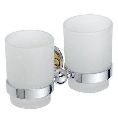 Стакан двойной настенный BEMETA Retro Gold and chrom 170x95x90 мм 144210028